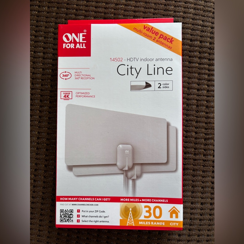 One For All HDTV Indoor Antenna NIB